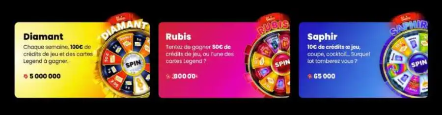 roues récompenses casino partouche